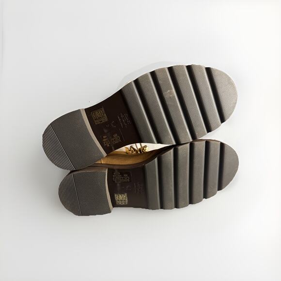 Stuart Weitzman Women's Rockie Lift Chill Boot Size 7 Tan Leather & Shearling - Picture 4 of 5